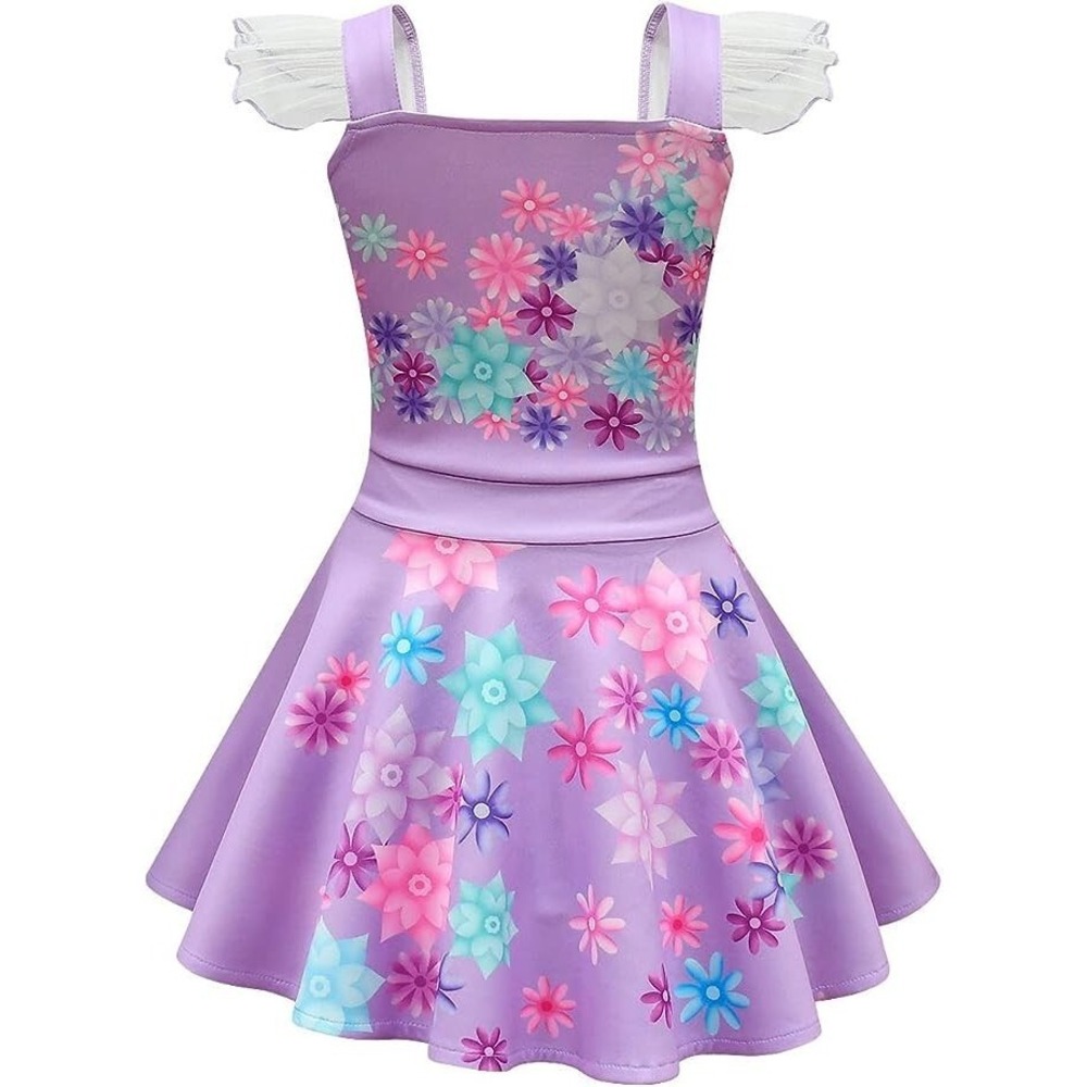 Encanto Princess Isabella Cosplay Dress with Bag Sz 3-4 y (100) Encanto Costume - Picture 4 of 11